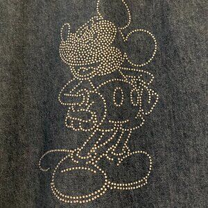 Denim Rhinestone Mickey Mouse shirt